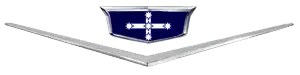 deluxe blues band logo as a shield with the Eureka flag in the centre of the shield