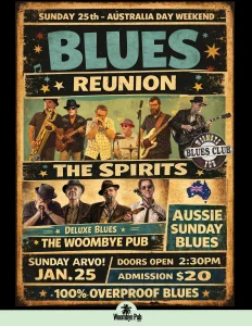 Aussie Sunday Arvo Blues gig at Woombye Pub 25th Jan 2026
